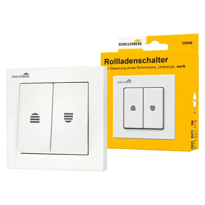 Schellenberg Rollladenschalter - Doppel-Wippschalter - Diagonale Ansicht