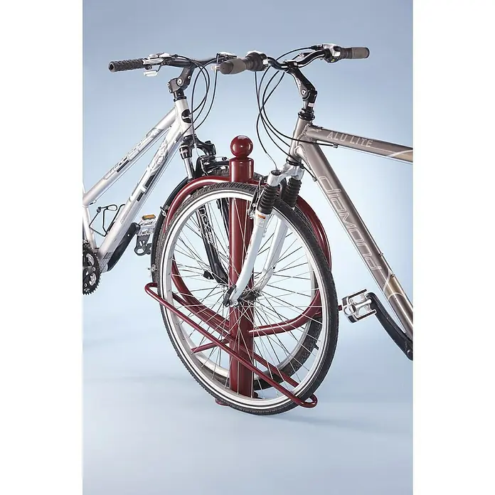 Mottez Fahrradständer - Passend für: Reifenbreite bis 50 mm, Geeignet für: 2 Fahrräder, 2 Bügel - Stimmungsaufnahme
