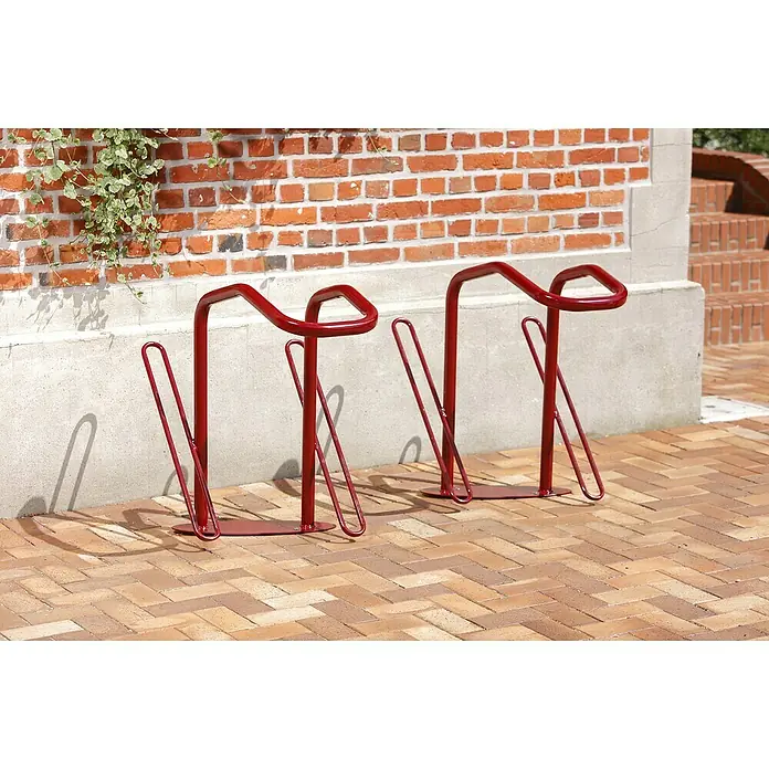 Mottez Fahrradständer - Passend für: Reifenbreite bis 50 mm, Geeignet für: 4 Fahrräder, U-Form - Stimmungsaufnahme