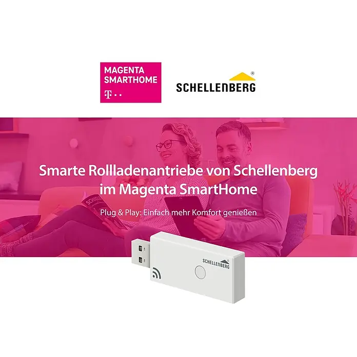 Schellenberg Funk-Rohrmotor Premium 10 Maxi - Max. Rollladenfläche: 4,2 m² bei Kunststoffrollläden, Einbaulänge: 555 mm, Zugkraft: 20 kg