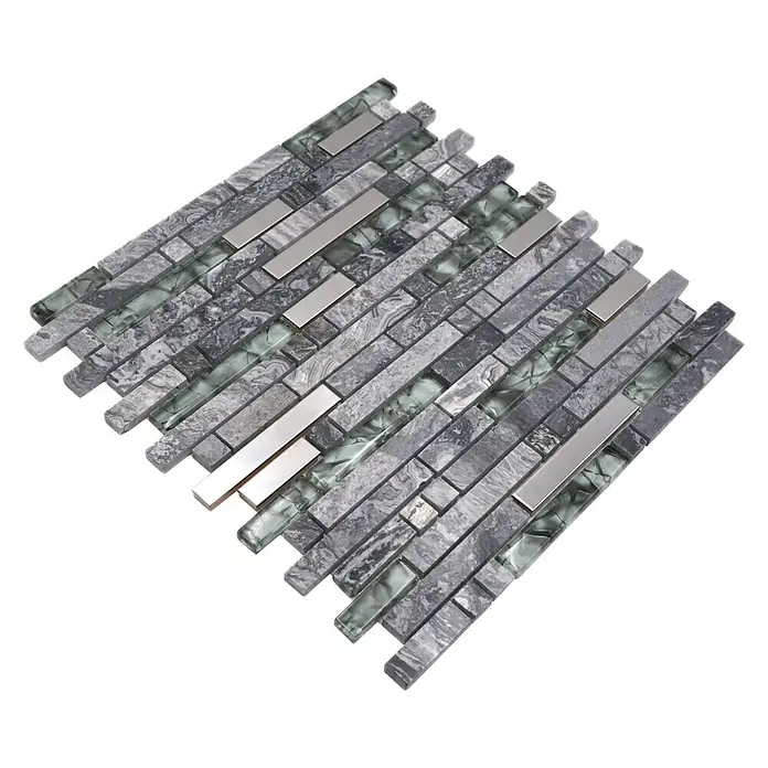 Mozaik csempe Crystal XCM MV778 kombinált - Fényes - Szögletes nézet
