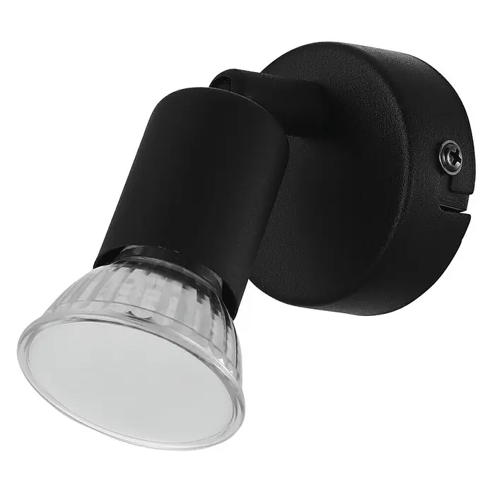 Eglo LED-Deckenstrahler BUZZ-LED - 3 W, Schwarz, 1 Stk. - Diagonale Ansicht