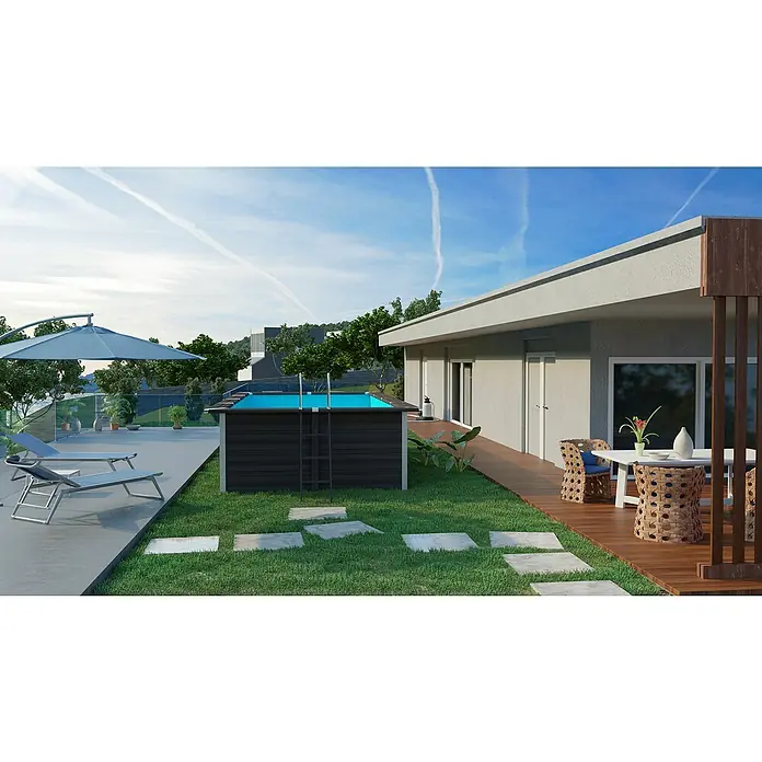 Gre Set piscina completa Avantgarde - L x An x Al: 606 x 326 x 124 cm, Capacidad: 18 m³ - Foto ambiente