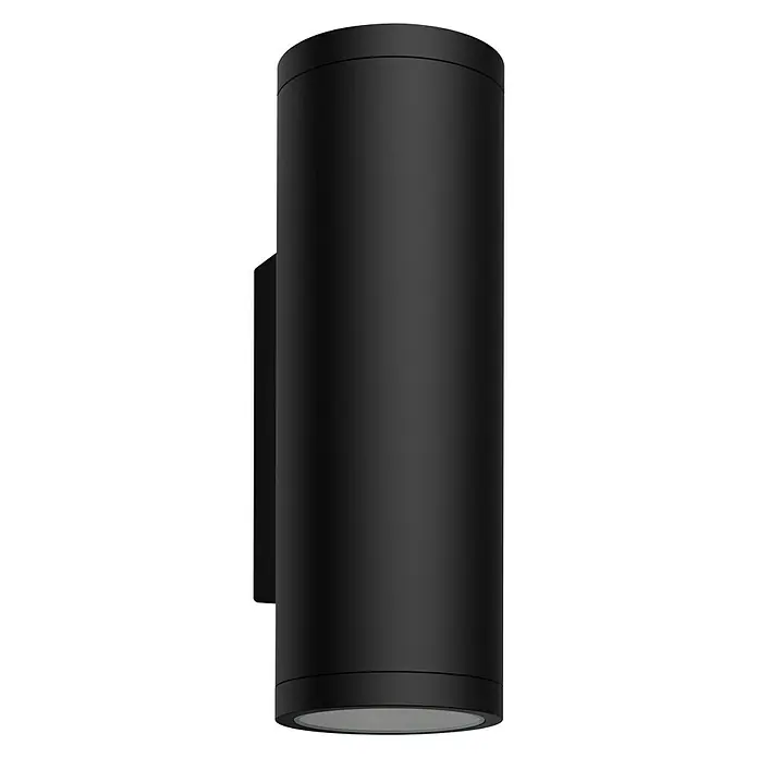 Philips Hue LED-Außenwandleuchte Appear - 8 W, 11,7 x 8,4 x 24 cm, Schwarz, IP44 - Vorderansicht