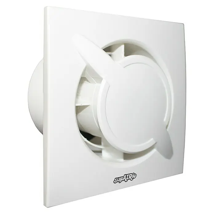 BAUHAUS Ventilator supAIRio - Ohne Timer, Durchmesser: 100 mm, Weiß - Diagonale Ansicht