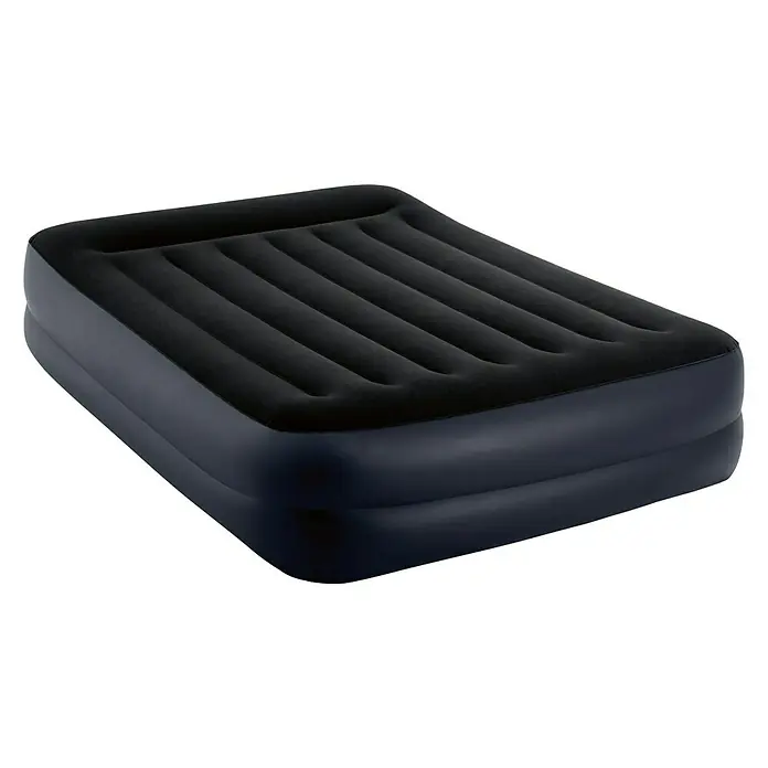 Intex Luftbett Rest Raised Queen - L x B x H: 152 x 203 x 42 cm, Integrierte Luftpumpe - Diagonale Ansicht