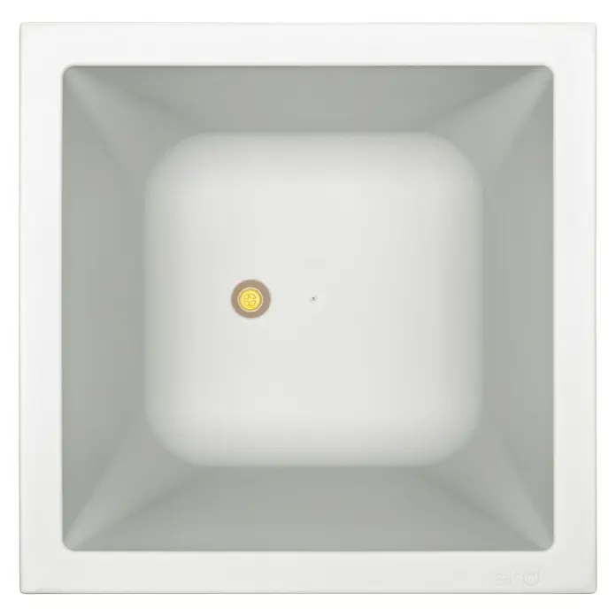 Elho Macetero para plantas Vivo - Dimensiones externas (L x An x Al): 39 x 39 x 41 cm, Plástico, Blanco - Vista descendente