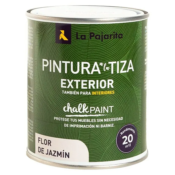 La Pajarita Pintura de tiza - Flor de jazmín, 750 ml, Mate - Vista frontal