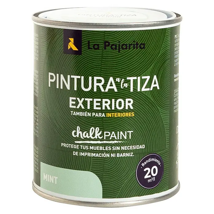 La Pajarita Pintura de tiza - Mint, 750 ml, Mate - Vista frontal