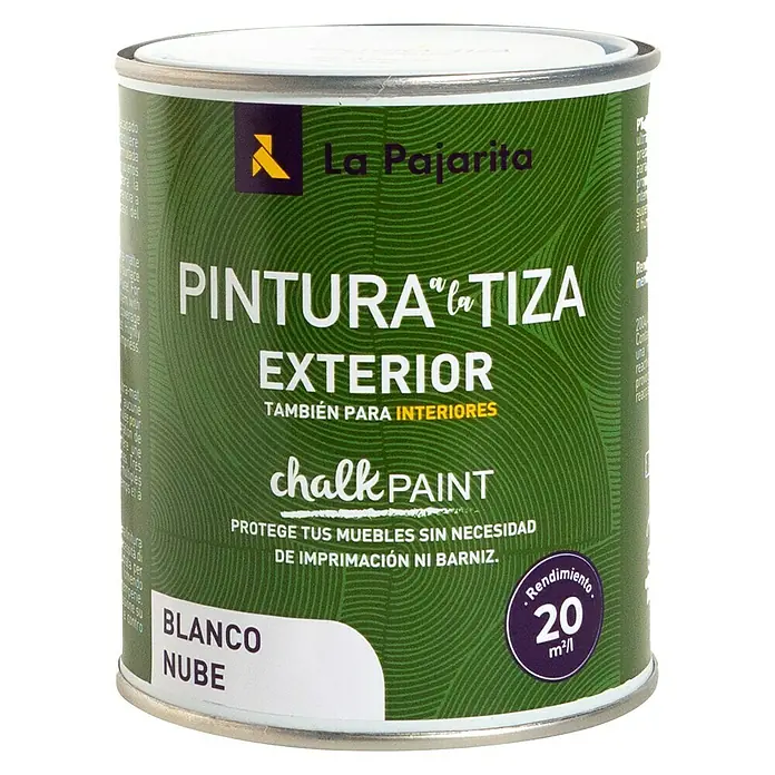 La Pajarita Pintura de tiza - Blanco nube, 750 ml, Mate - Vista frontal