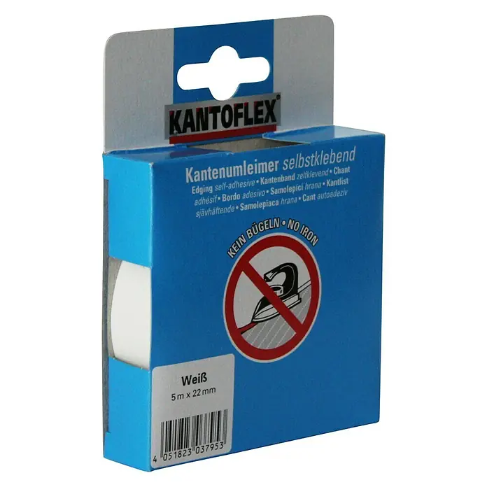 Kantoflex Umleimer - Weiß, 5 m x 22 mm - Diagonale Ansicht