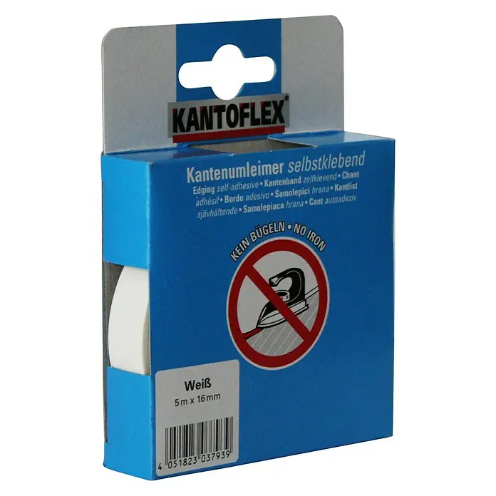 Kantoflex Umleimer - Weiß, 5 m x 16 mm - Diagonale Ansicht