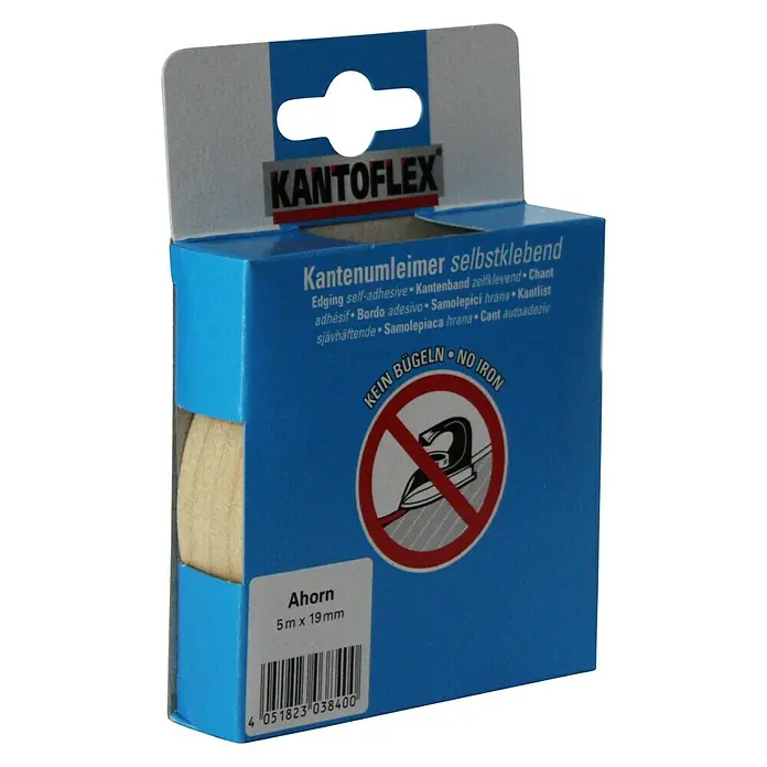 Kantoflex Umleimer - Königsahorn/Ahorn Natur, 5 m x 19 mm - Diagonale Ansicht