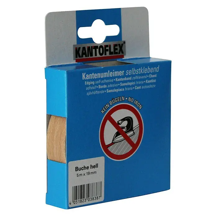Kantoflex Umleimer - Buche Hell, 5 m x 19 mm - Diagonale Ansicht