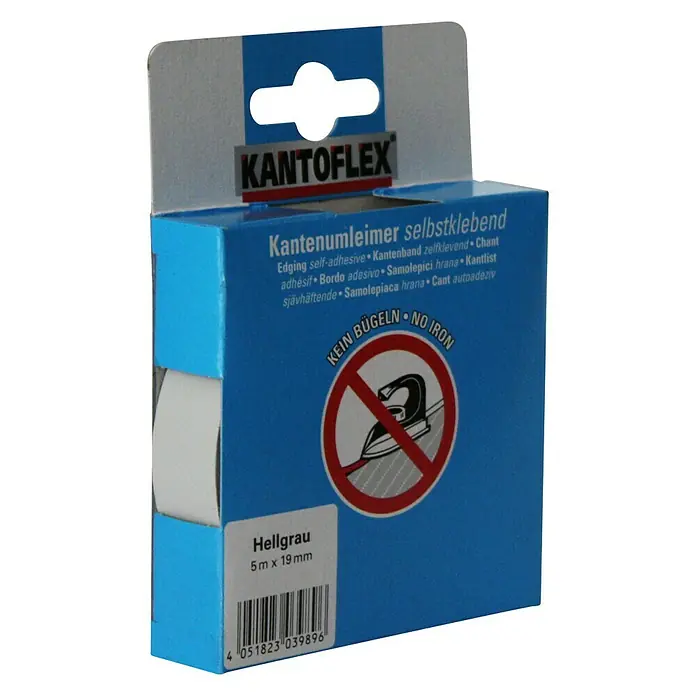 Kantoflex Umleimer - Hellgrau, 5 m x 19 mm - Diagonale Ansicht