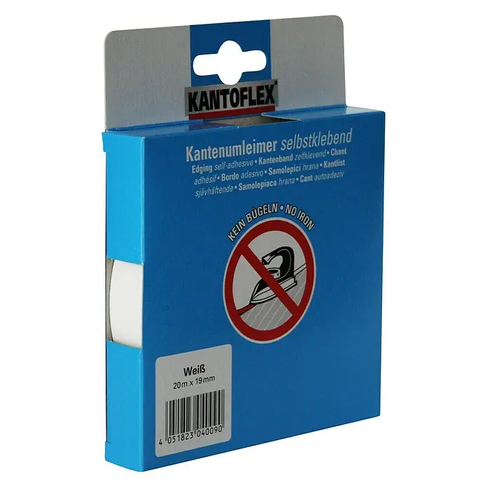 Kantoflex Umleimer - Weiß, 20 m x 19 mm - Diagonale Ansicht