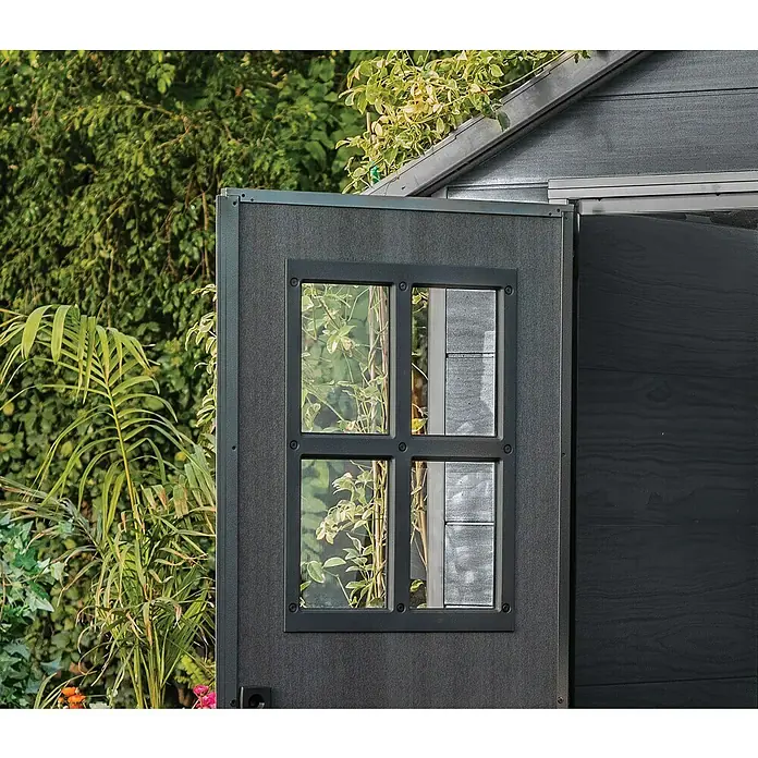 Keter Caseta para jardín Newton 759 - 287 cm, 228 cm, Plástico, Gris - Primer plano