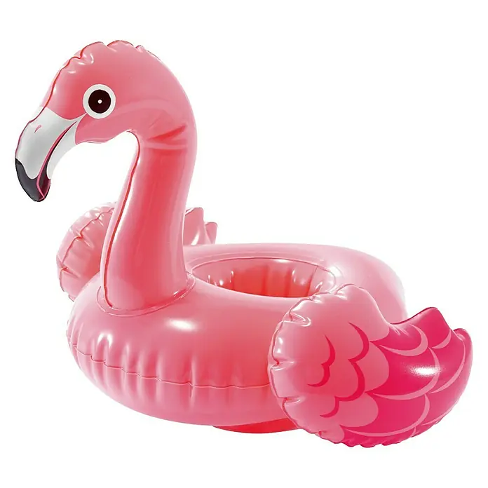 Getränkehalter Flamingo - Geeignet für: Pool, Ø x H: 33 x 25 cm, Vinyl - Diagonale Ansicht