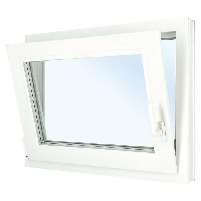Solid Elements Kunststofffenster Classic Line - B x H: 80 x 60 cm, DIN Anschlag: Links, Weiß - Diagonale Ansicht