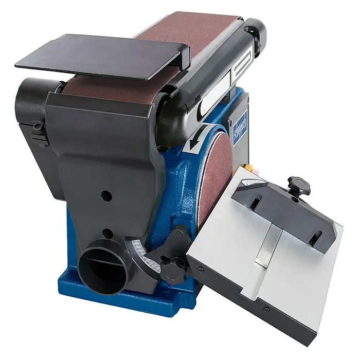 Scheppach Band- & Tellerschleifer BTS 800 - 370 W - Diagonale Ansicht