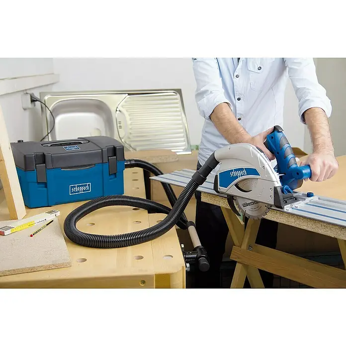 Scheppach Absauganlage HD2P - Max. Luftleistung: 120 m³/h, Füllmenge: 5 l, 1.250 W - Anwendungsbeispiel