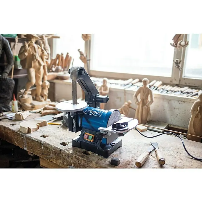 Scheppach Tračna brusilica i laštilica BTS 700 - 250 W, Promjer brusnog tanjura: 125 mm - Proizvod u upotrebi