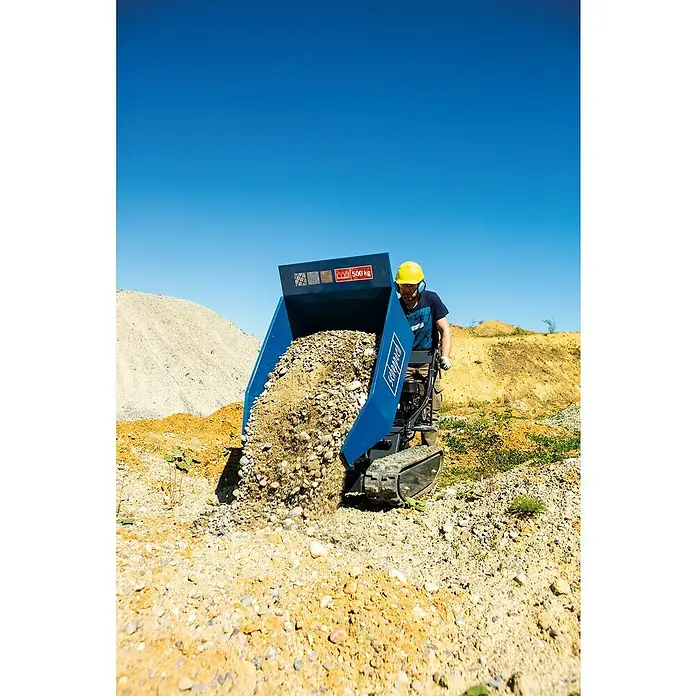 Scheppach Kettendumper DP 5000 - Hubraum: 196 cm³ - Anwendungsbeispiel