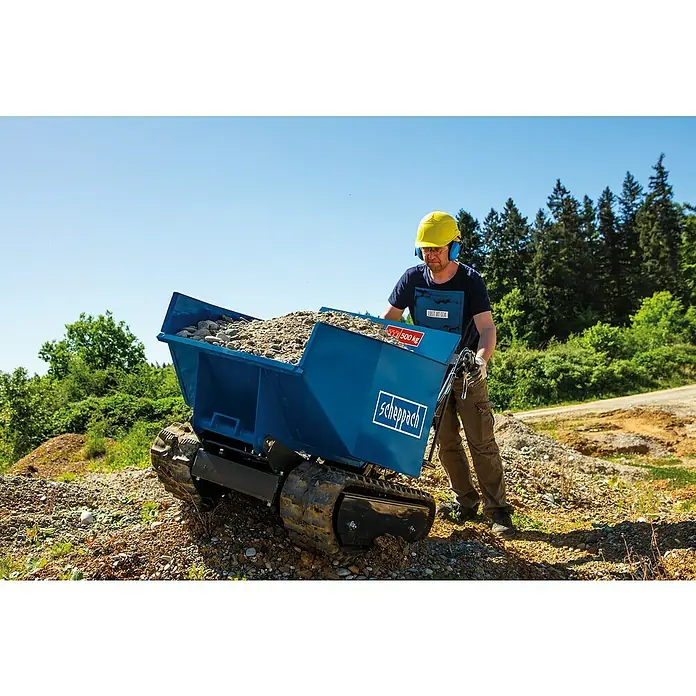 Scheppach Kettendumper DP 5000 - Hubraum: 196 cm³ - Anwendungsbeispiel