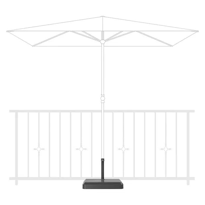 Doppler Balkonschirmständer - 27 x 49 cm - Vorderansicht
