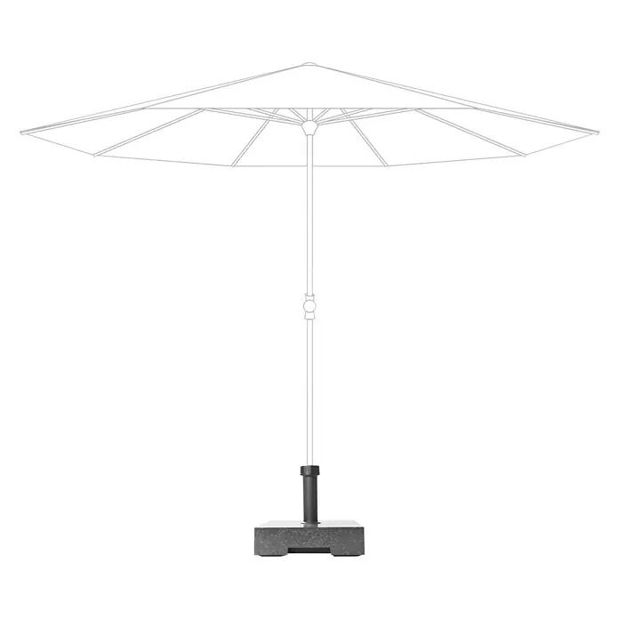 Doppler Schirmständer - 40 kg, 49 x 41 cm - Vorderansicht