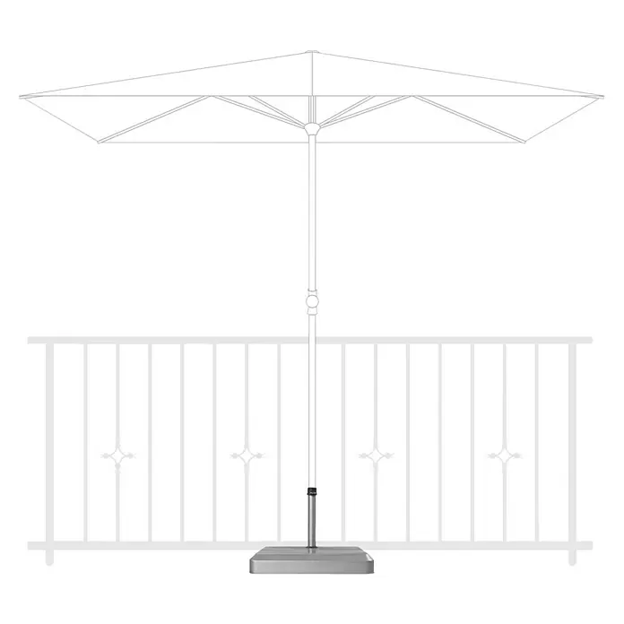 Doppler Schirmständer Balkon - 49 x 27 cm - Vorderansicht