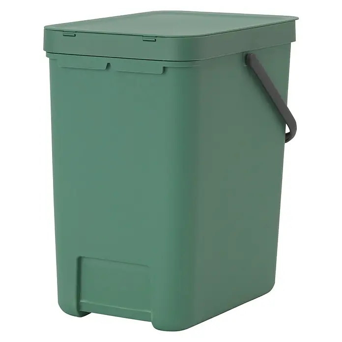 Brabantia Cubo de la basura Sort & Go - 25 l, Verde, Plástico - Vista angular