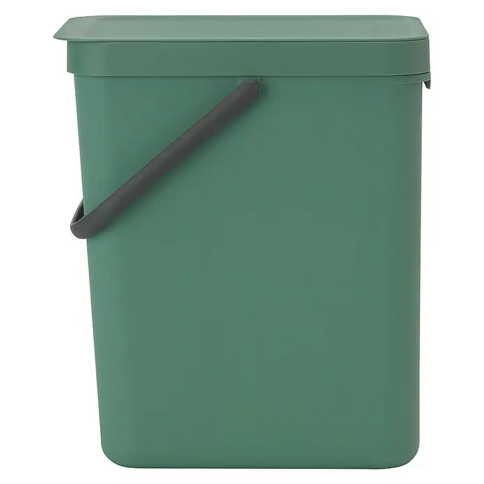Brabantia Cubo de la basura Sort & Go - 25 l, Verde, Plástico - Vista de perfil izquierdo
