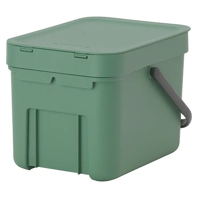 Brabantia Cubo de la basura Sort & Go - 6 l, Verde, Plástico - Vista angular