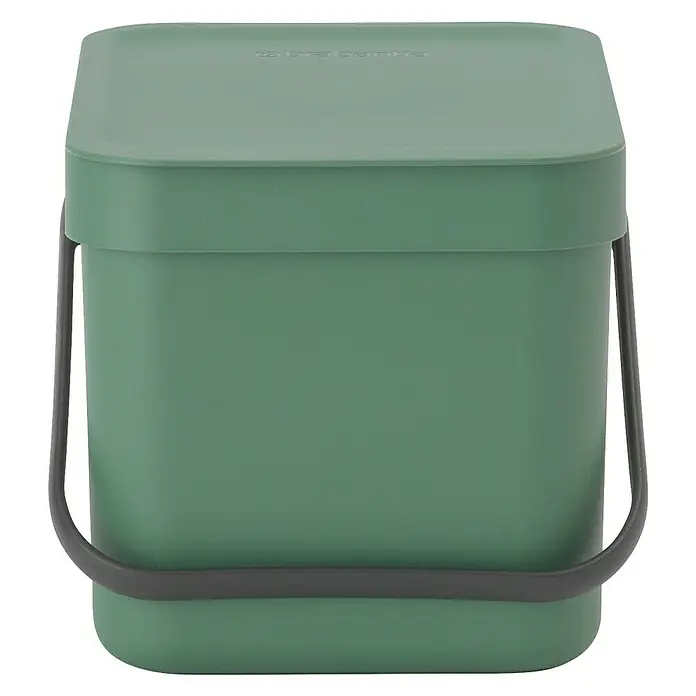 Brabantia Cubo de la basura Sort & Go - 6 l, Verde, Plástico - Vista frontal