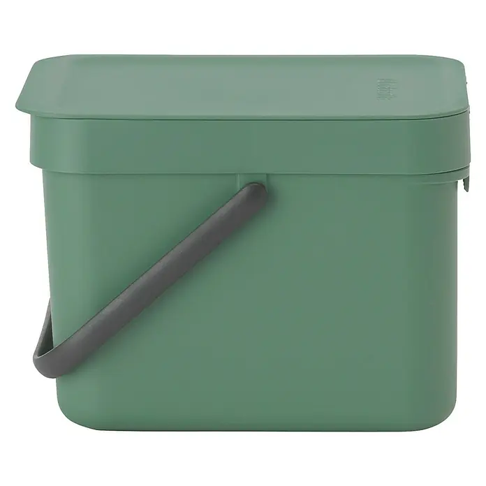 Brabantia Cubo de la basura Sort & Go - 6 l, Verde, Plástico - Vista de perfil izquierdo