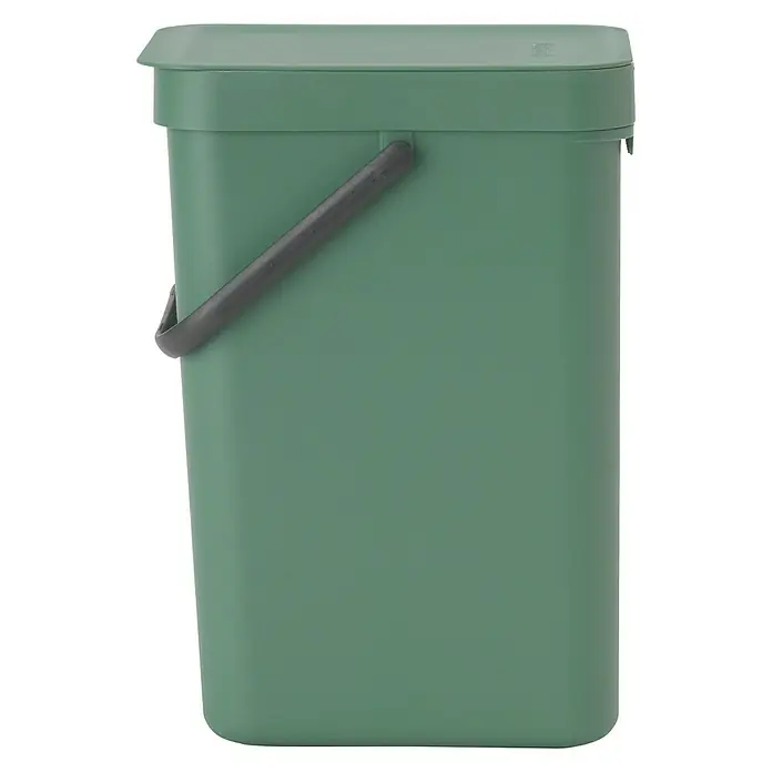 Brabantia Cubo de la basura Sort & Go - 12 l, Verde, Plástico - Vista de perfil izquierdo