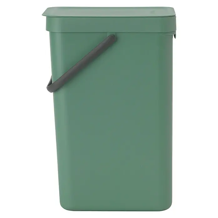 Brabantia Cubo de la basura Sort & Go - 16 l, Verde, Plástico - Vista de perfil izquierdo