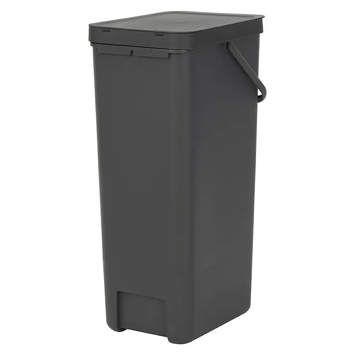 Brabantia Cubo de la basura Sort & Go - 40 l, Gris, Plástico - Vista angular