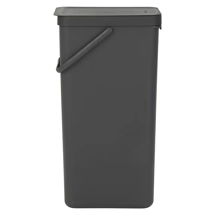 Brabantia Cubo de la basura Sort & Go - 40 l, Gris, Plástico - Vista de perfil izquierdo