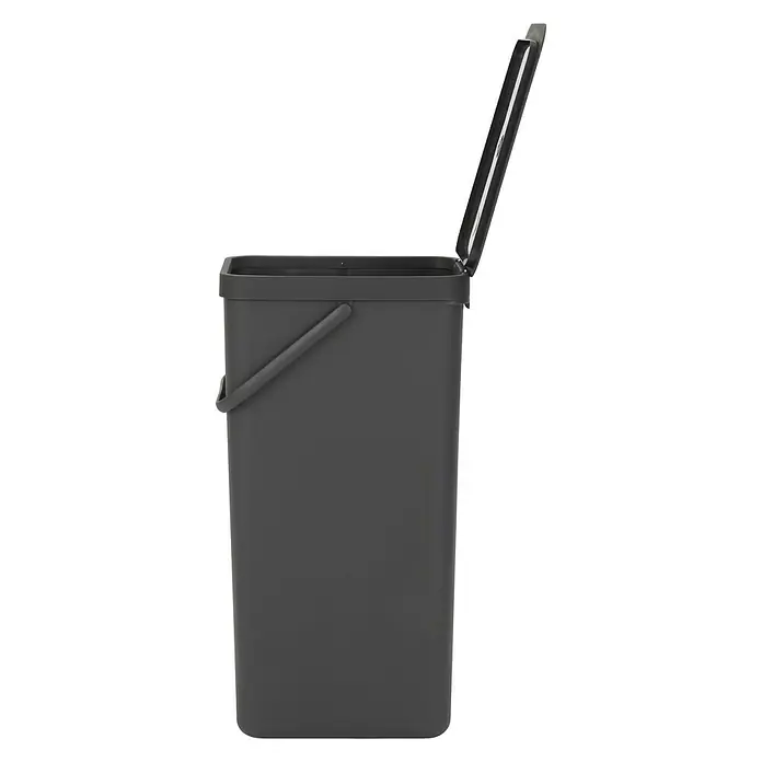 Brabantia Cubo de la basura Sort & Go - 40 l, Gris, Plástico - Vista de perfil izquierdo