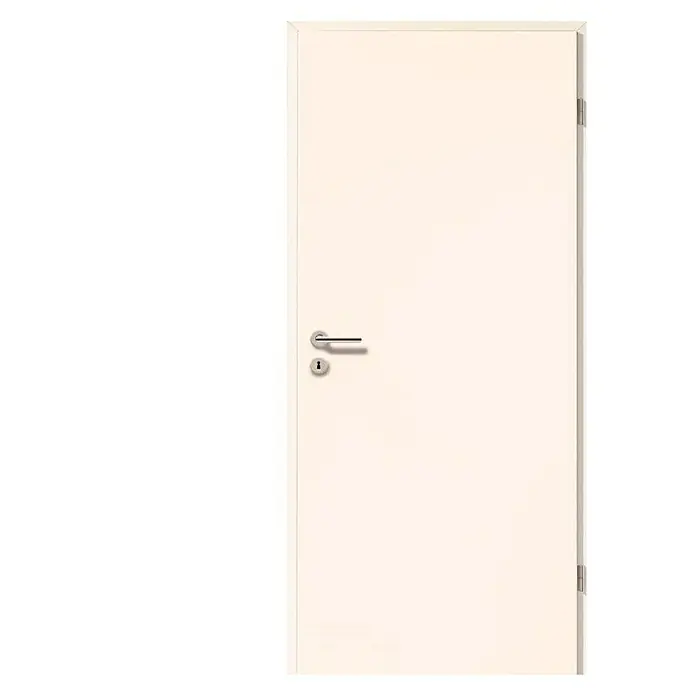 Sobna vrata Laminit Roe GL223 - 650 x 2.000 mm, Bijele boje, Središnji položaj: Iverica s cijevima, DIN desno - Pogled sprijeda