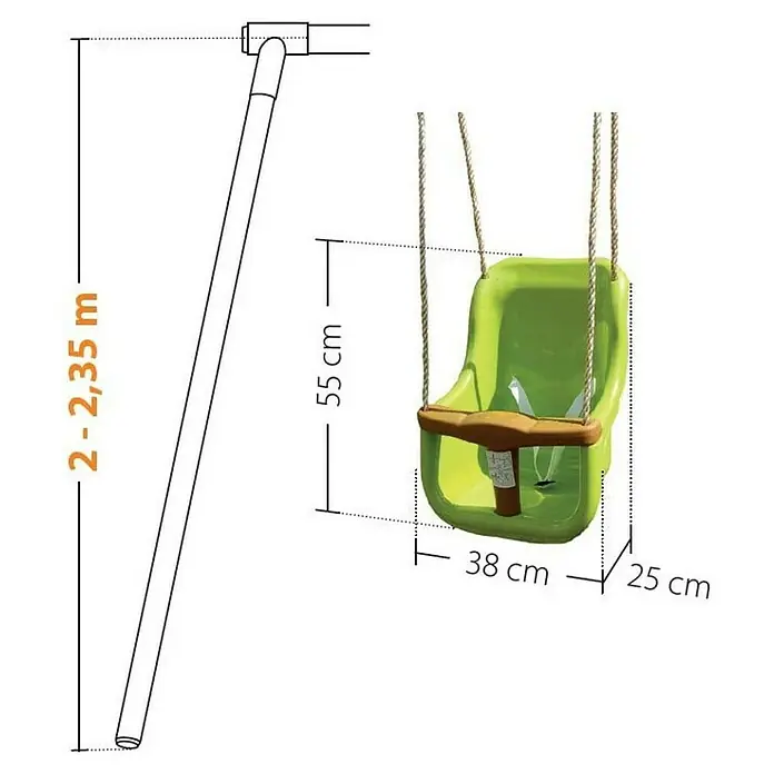Soulet Ljuljačka za malu djecu Soulet Baby - Plastika, Š x V: 38 x 55 cm