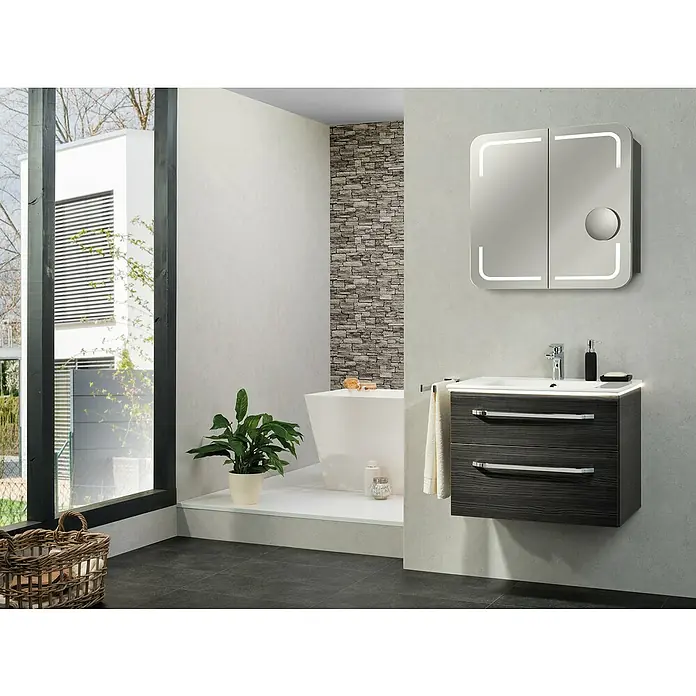 Camargue Star Einbauwaschbecken - 70 x 50 cm, Keramik, Weiß - Stimmungsaufnahme