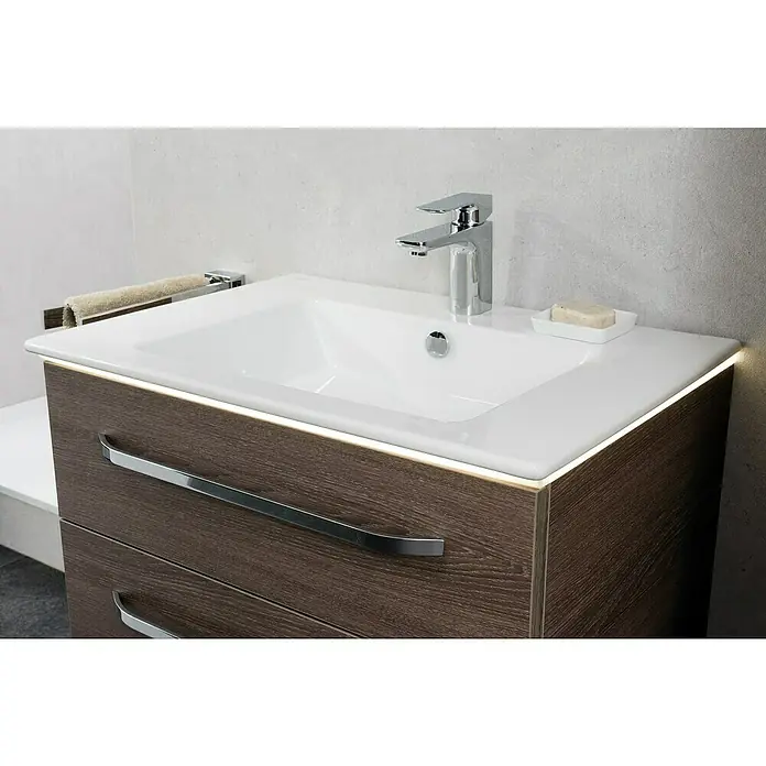 Camargue Star Einbauwaschbecken - 70 x 50 cm, Keramik, Weiß - Stimmungsaufnahme