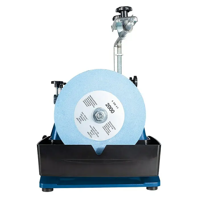 Scheppach Nass-Schleifmaschine TiGer 2000 S - 120 W, Max. Leerlaufdrehzahl: 1.200 U/min, Durchmesser Schleifscheibe: 200 mm - Rückansicht