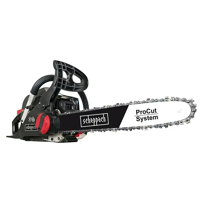 Scheppach Benzin-Kettensäge CSP41 - 1,4 kW, 41 cm³, Schwertlänge: 40 cm - Diagonale Ansicht