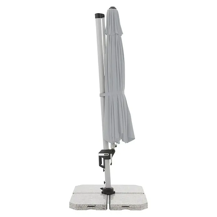 Doppler Active Pendelschirm - Hellgrau, 370 cm - Rechte Seitenansicht
