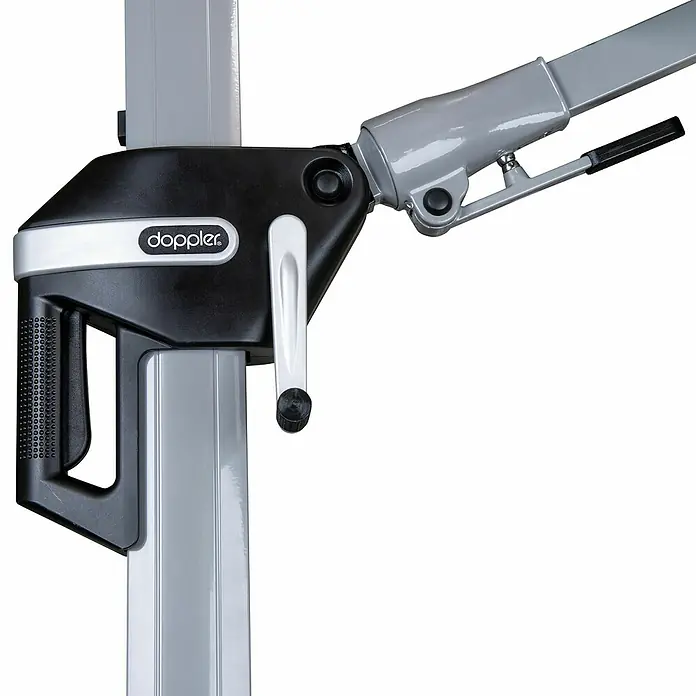 Doppler Active Pendelschirm - Hellgrau, 370 cm - Detailaufnahme