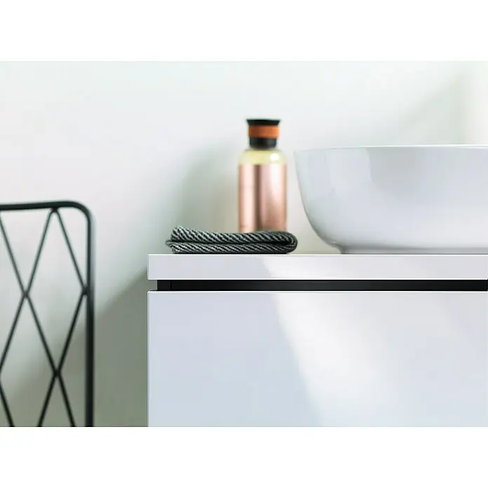 Duravit Luv Aufsatzwaschbecken - 80 x 40 cm, Mit schmutzabweisender Glasur, Hahnloch: Ohne, Ohne Überlauf, Weiß Seidenmatt - Stimmungsaufnahme